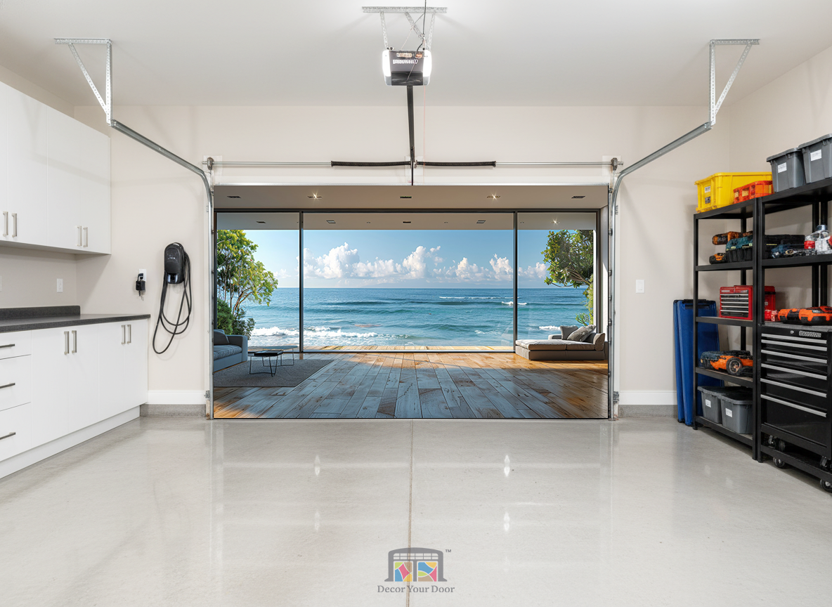 Ocean Serenity View – Interior Garage Door Cover