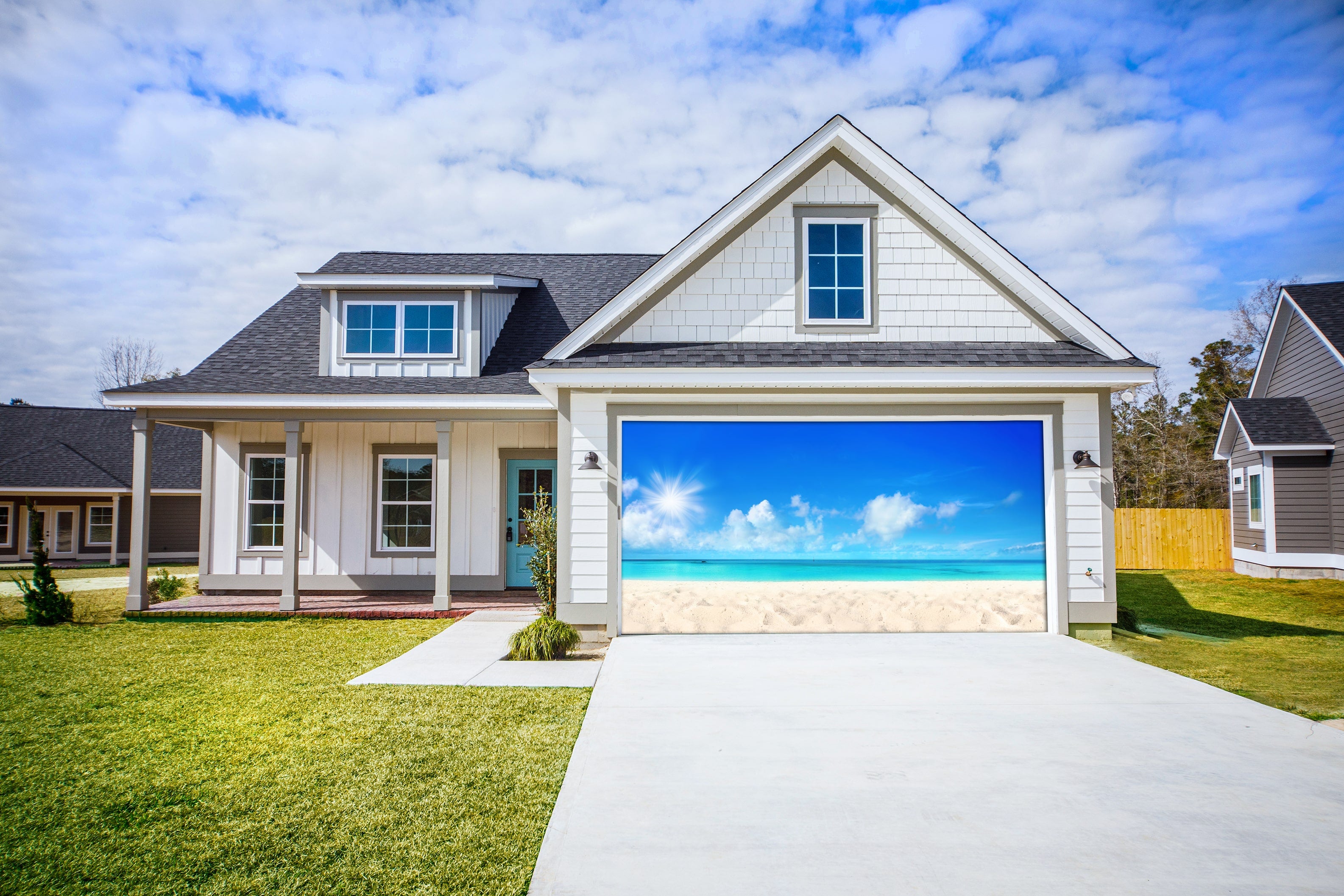 ☆ Creative Garage　SeaSide Amazon.com: Seaside Sunset Garage Door Decoration, Summer