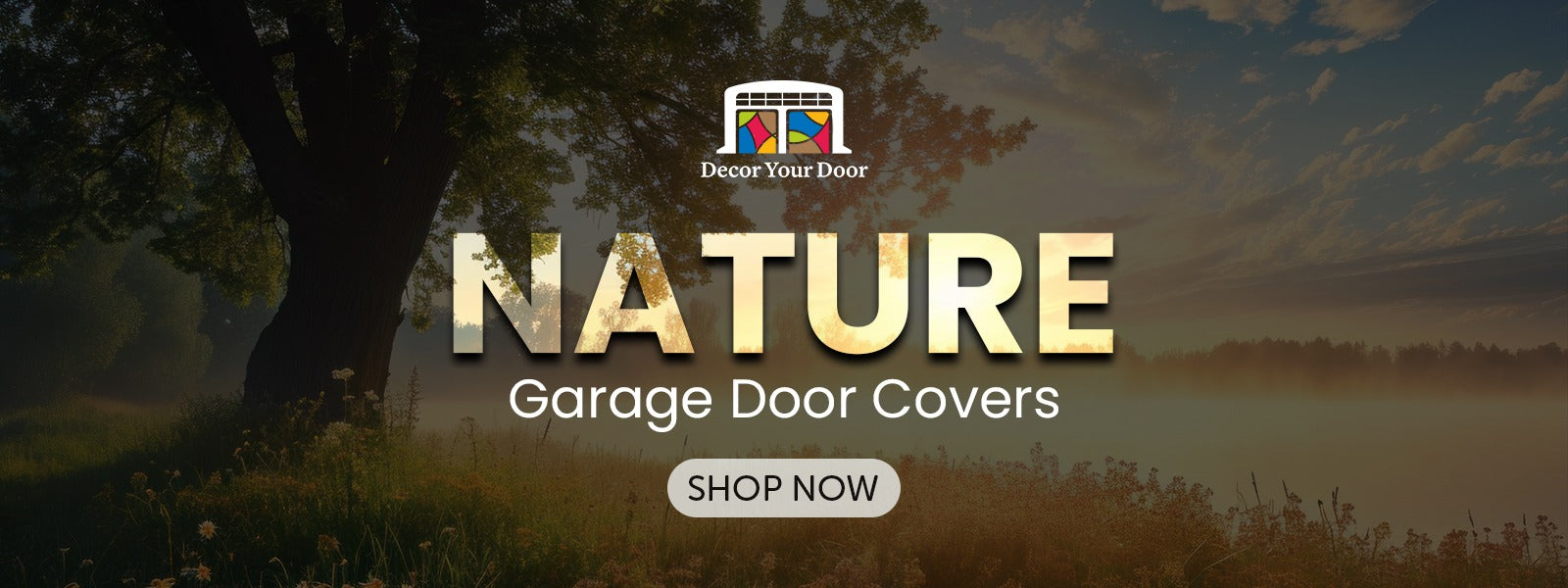 Nature Garage Door Cover Banner Backdrop | Decor Your Door™