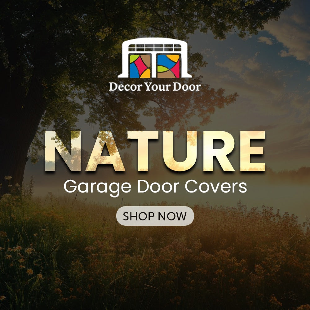 Nature Garage Door Cover Banner Backdrop | Decor Your Door™