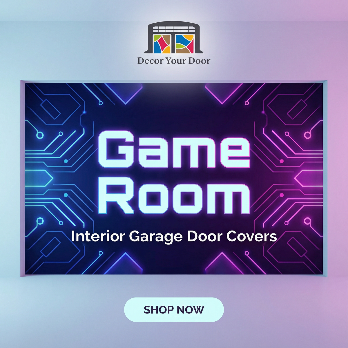 Game Room – Interior Garage Door Covers