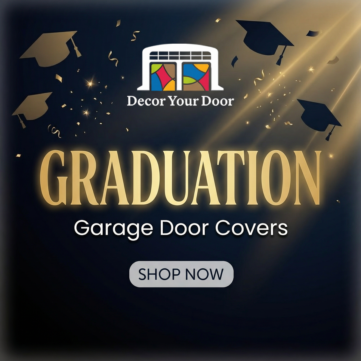Graduation Garage Door Cover Banner Backdrop | Decor Your Door™