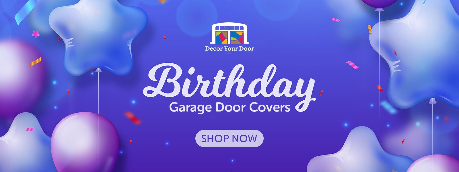 Happy Birthday Garage Door Cover Banner Backdrop | Decor Your Door™