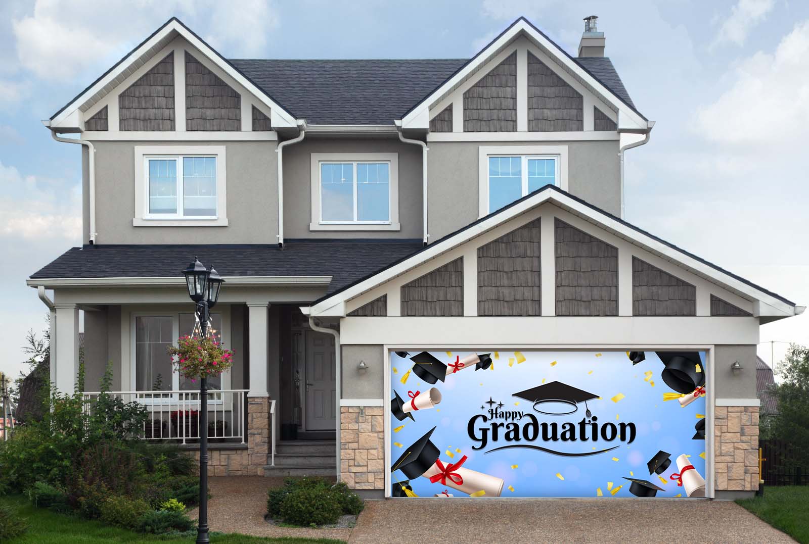 Graduation Garage Door Cover Banner Backdrop | Decor Your Door™