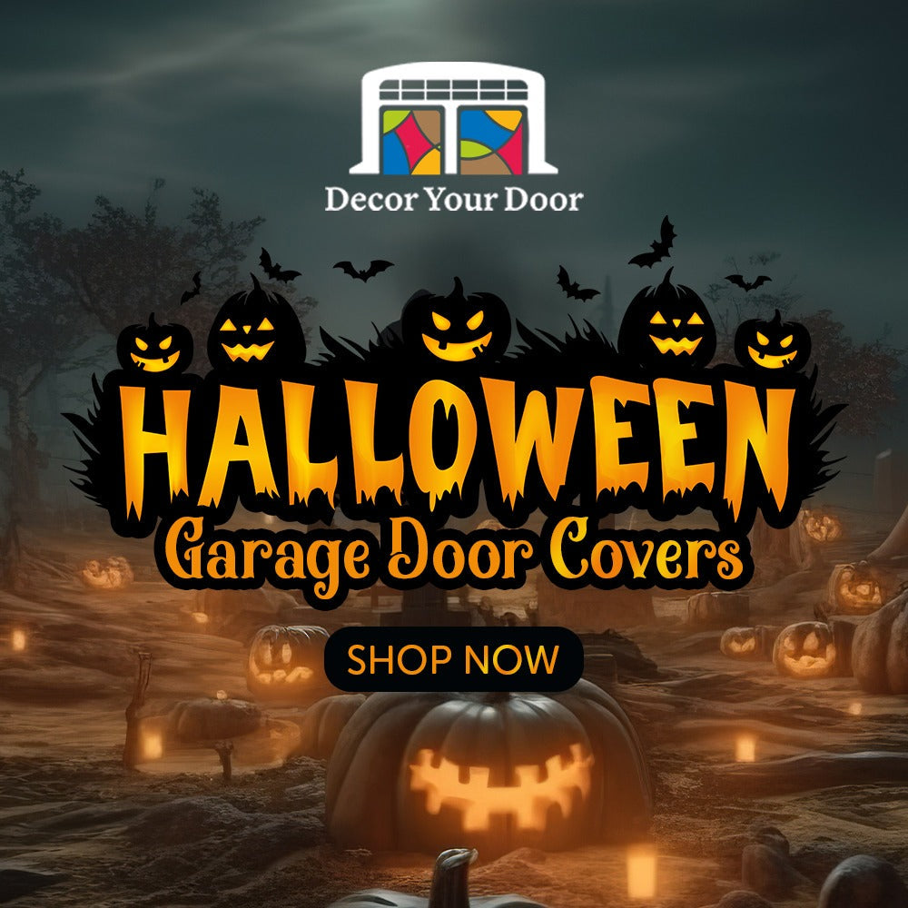 Halloween Garage Door Covers Banner Backdrop | Decor Your Door™
