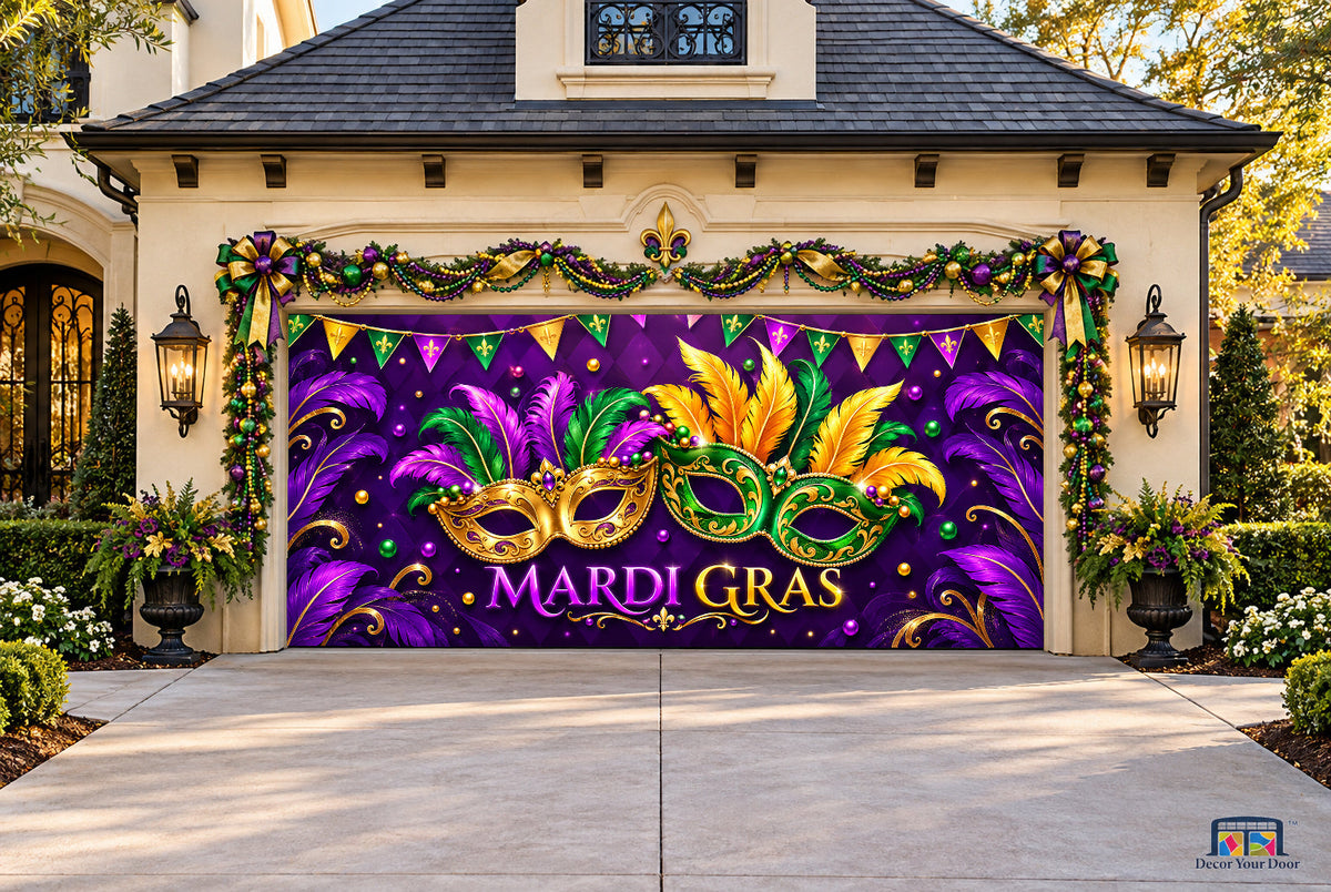 Mardi Gras Garage Door Covers