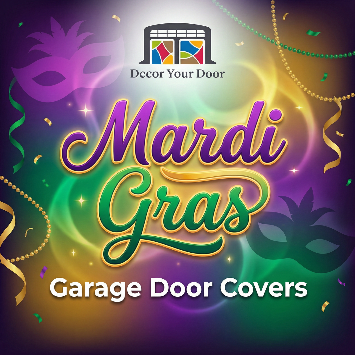 Mardi Gras Garage Door Covers