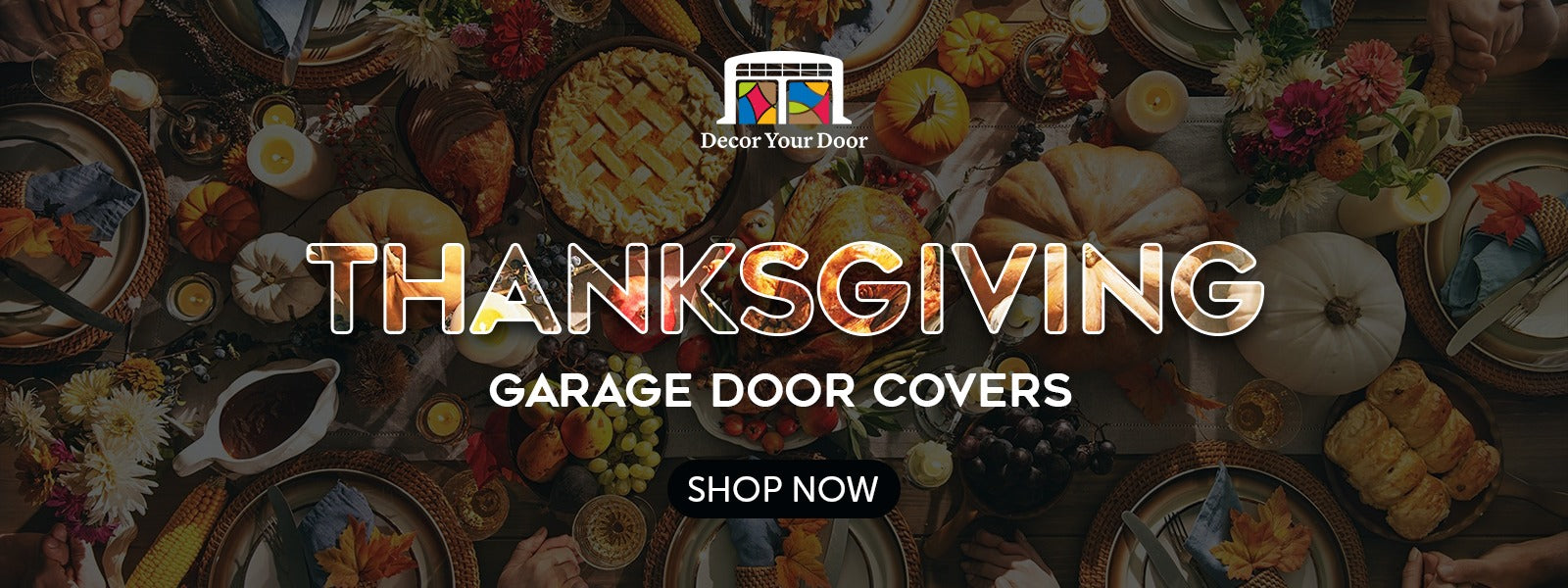 Thanks Giving Garage Door Cover Banner Backdrop | Decor Your Door™