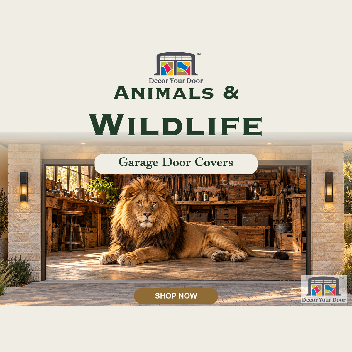 Animals & Wildlife Garage Door Covers