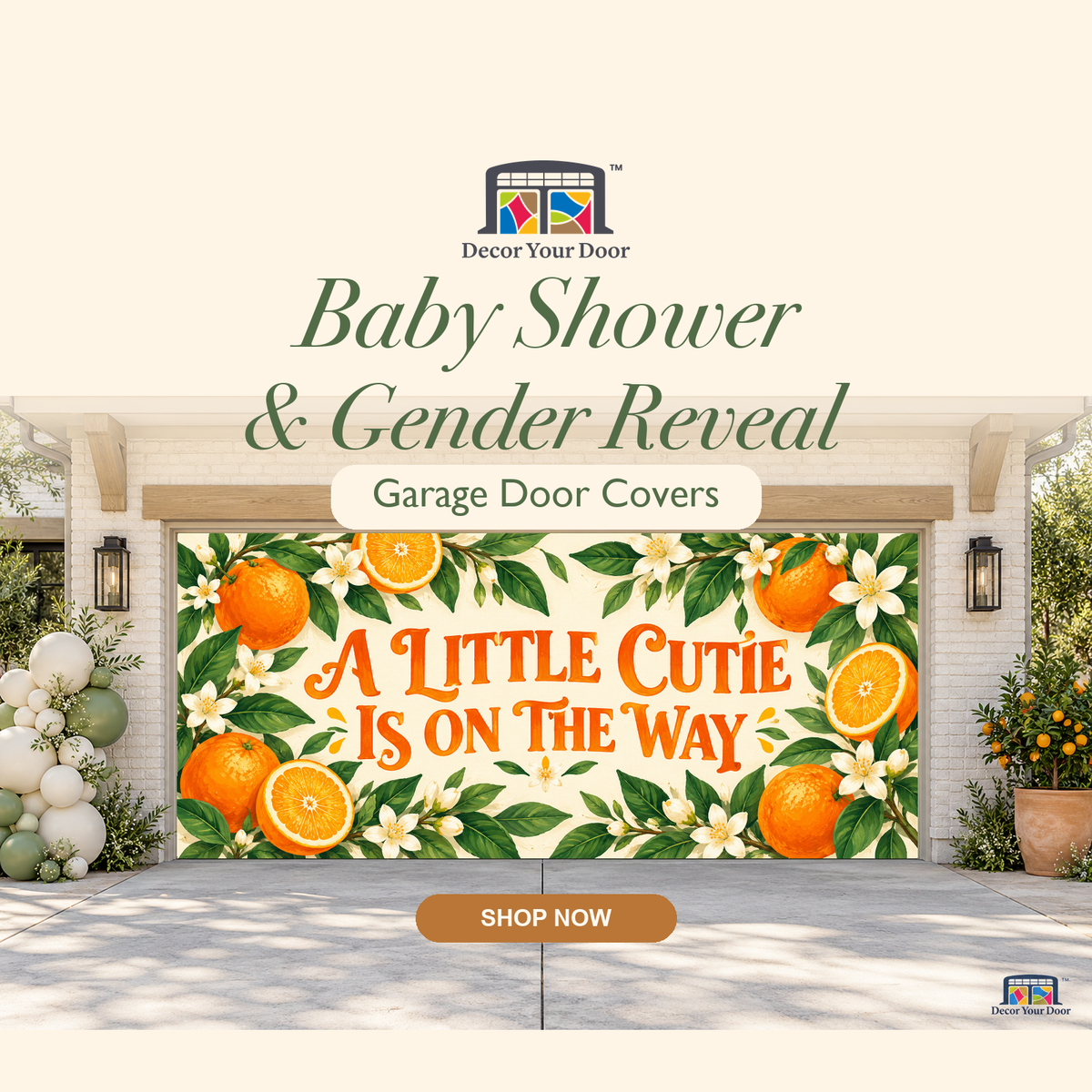 Baby Shower and Gender Reveal Garage Door Covers