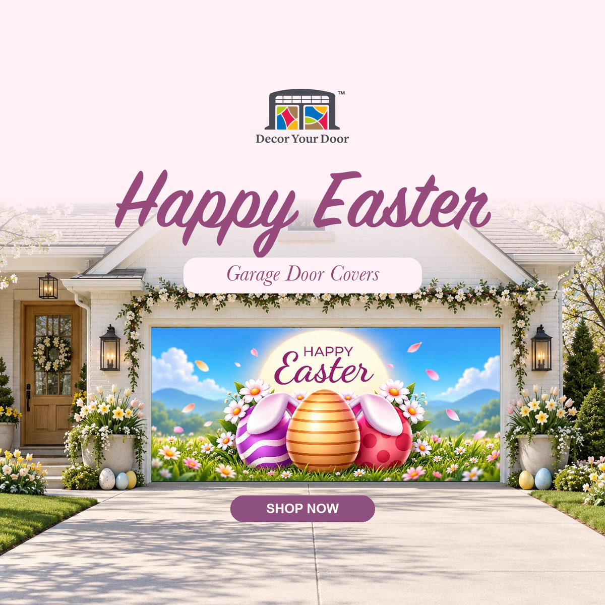 Happy Easter Garage Door Covers