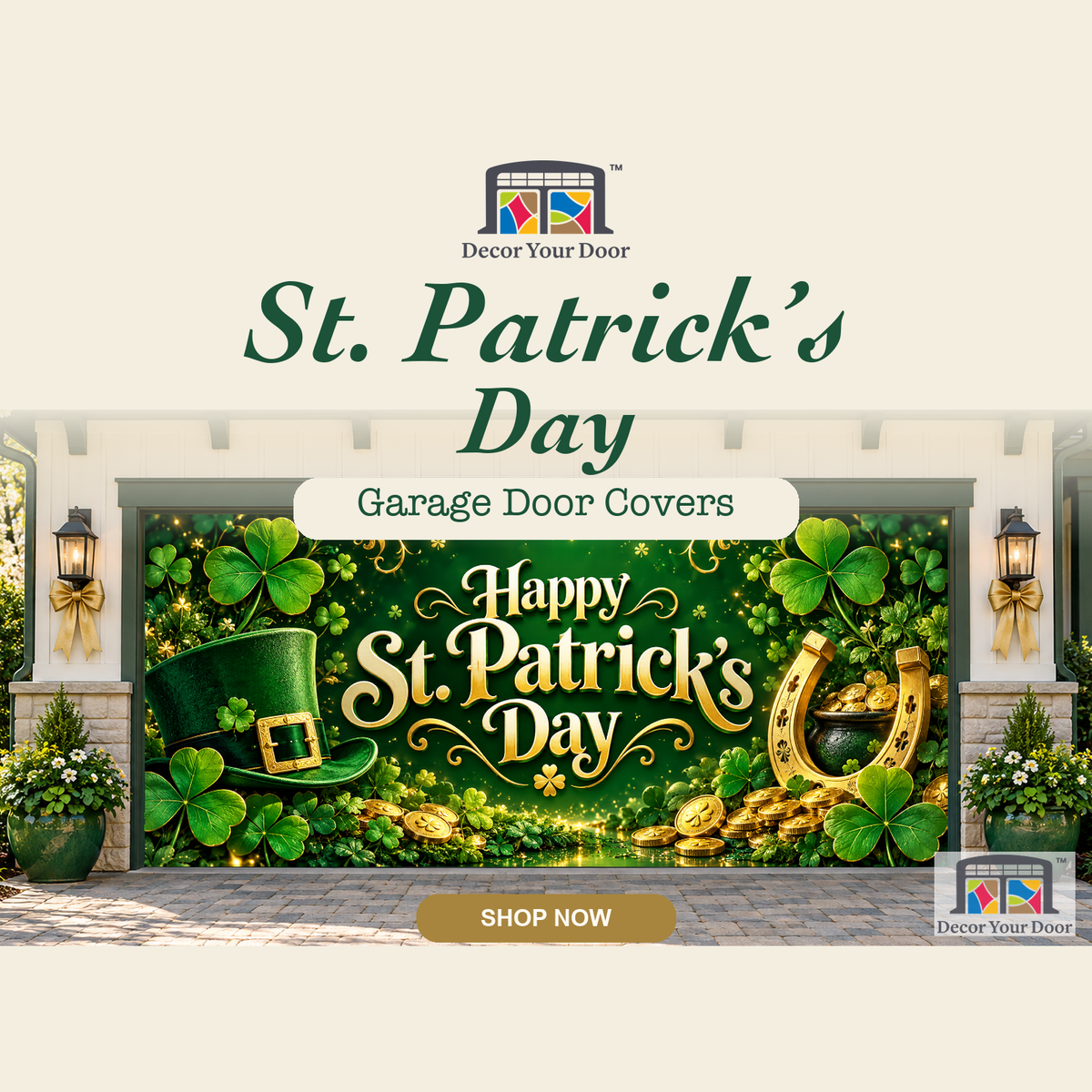 St. Patrick’s Day Garage Door Covers
