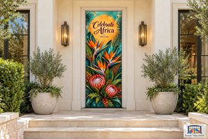 Botanical Welcome Africa Day Front Door Cover