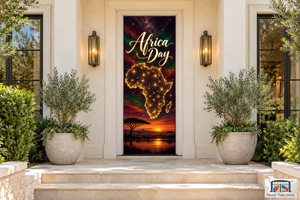 Continent Constellation Africa Day Front Door Cover