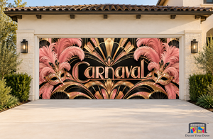 Samba Art Deco Night Carnaval Garage Door Cover