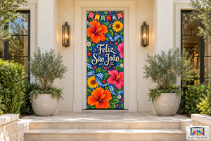 Chita Floral Welcome Festa Junina Front Door Cover