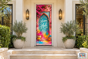 Bougainvillea Colour Courtyard Holi Front Door Cover