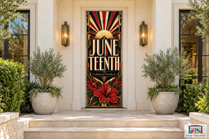 Juneteenth Deco Pride Juneteenth Front Door Cover