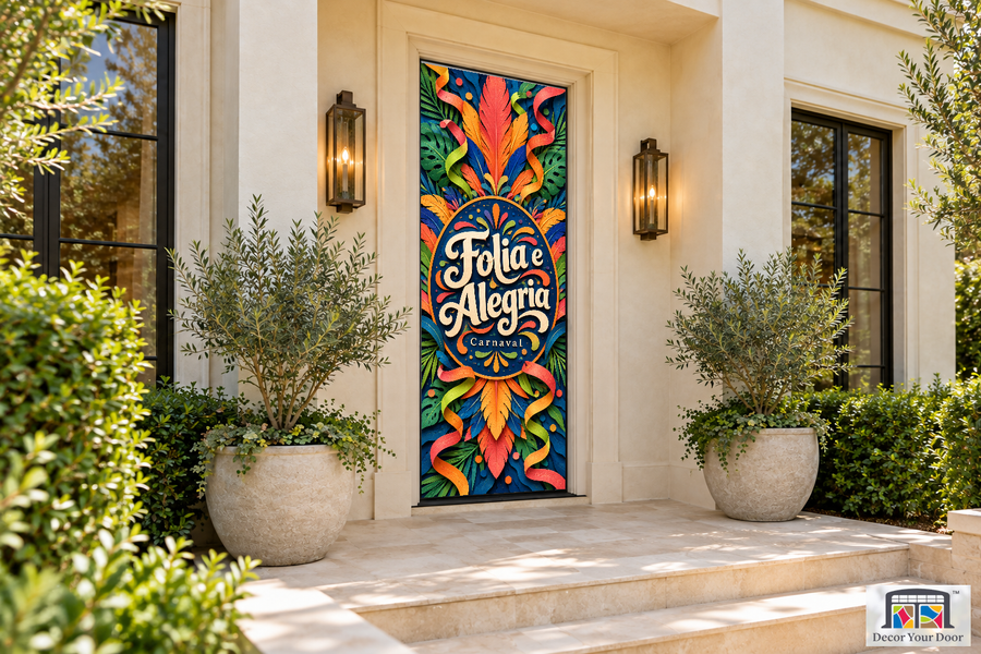 Carnaval Paper Theatre Carnaval front door cover, front door angle