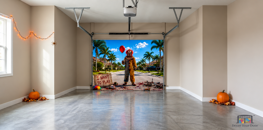 Balloon Street Terror - Interior Garage Door Cover