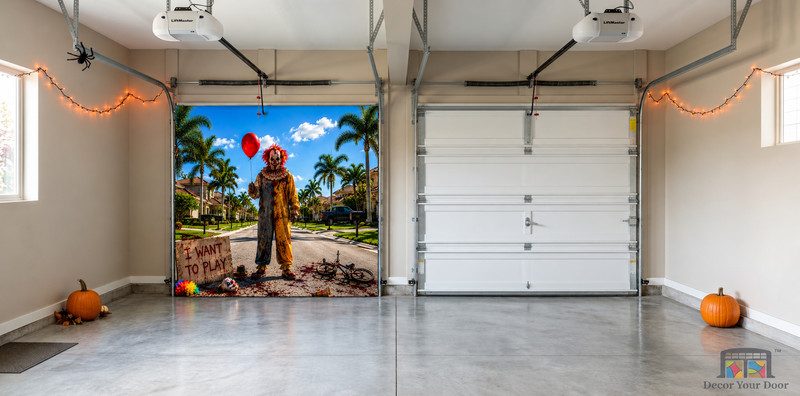 Alternate view of Balloon Street Terror - Interior Garage Door Cover