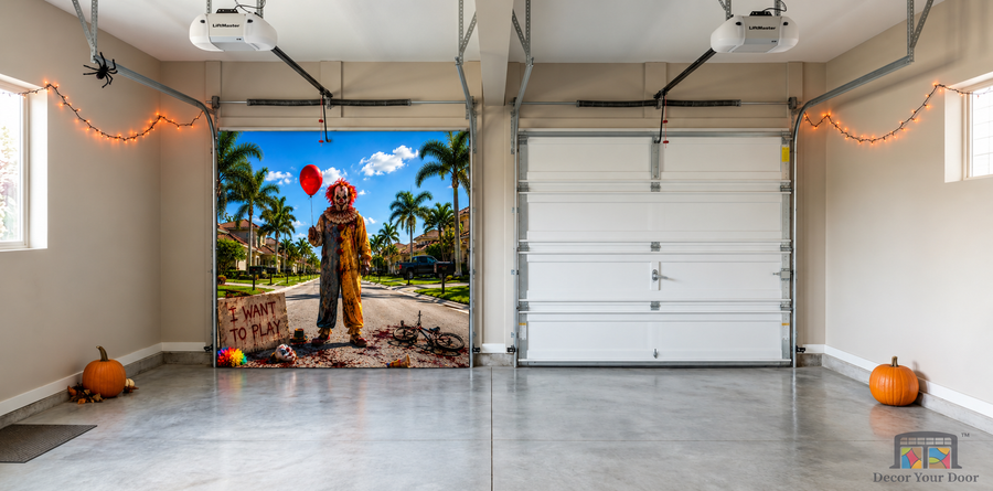 Alternate view of Balloon Street Terror - Interior Garage Door Cover