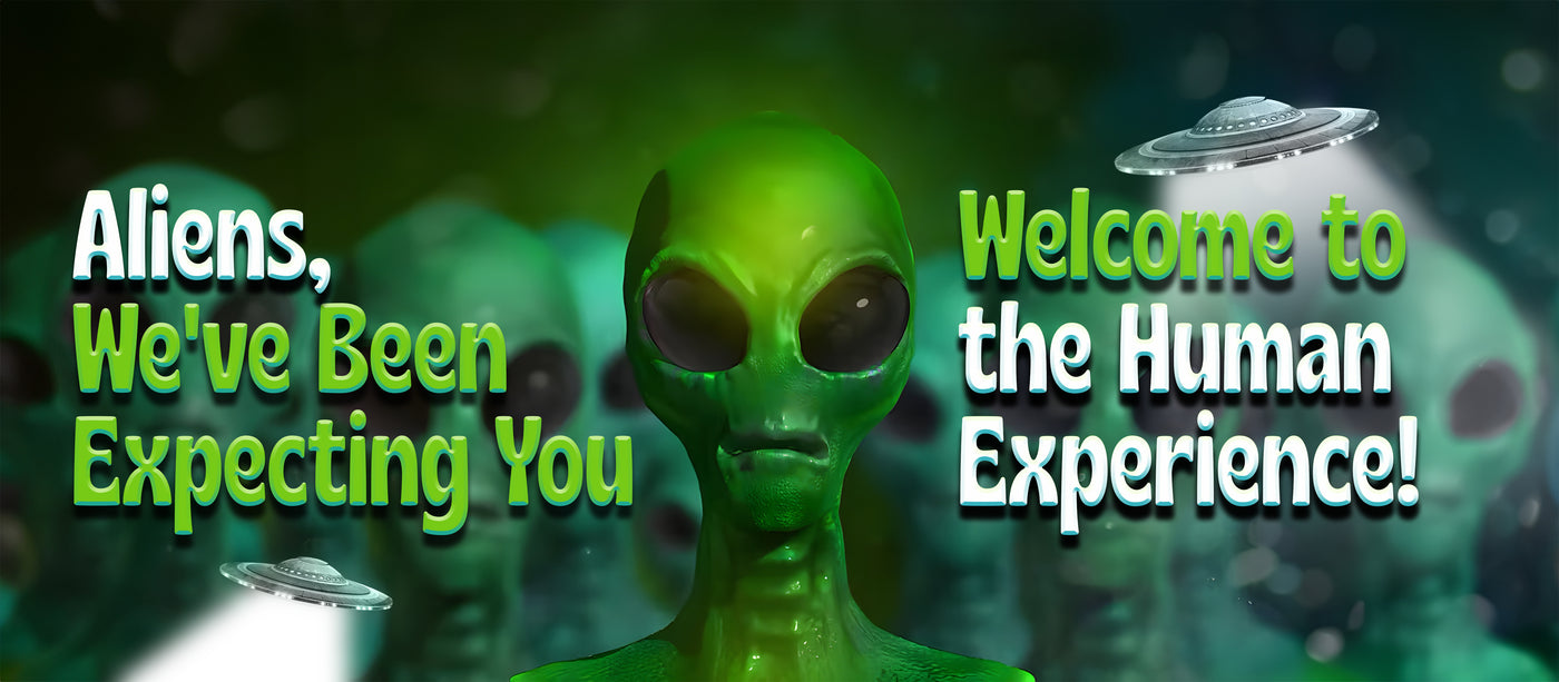 Welcome Alien's We've Been Expecting You Garage Door Cover Wrap Backdrop