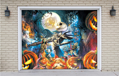 Jack's Wonderland The Nightmare Before Christmas Garage Door Cover Banner Wrap