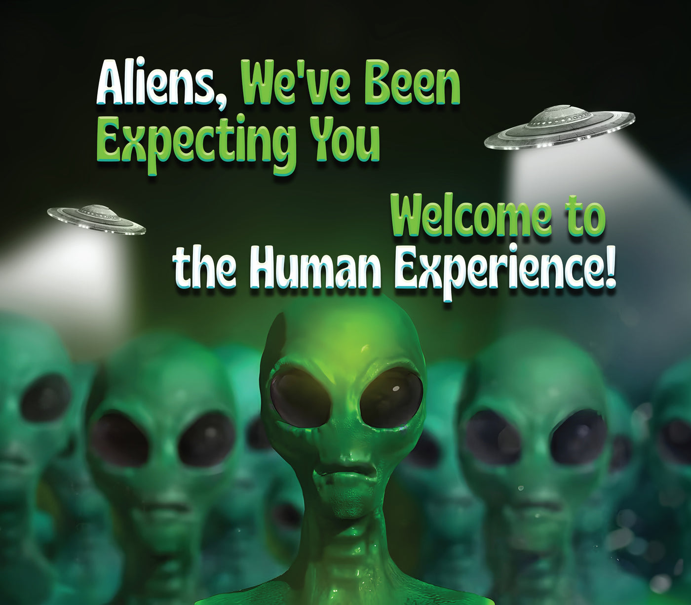 Welcome Alien's We've Been Expecting You Garage Door Cover Wrap Backdrop