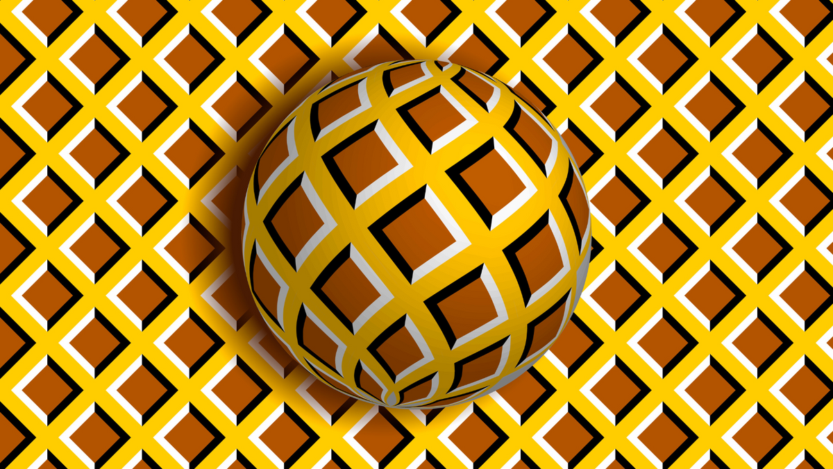 Abstract 3D Optical Illusion with Moving Ball Garage Door Cover Wrap — exterior clearance cover