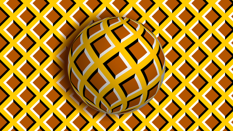 Abstract 3D Optical Illusion with Moving Ball Garage Door Cover Wrap — exterior clearance cover