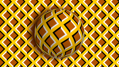 Abstract 3D Optical Illusion with Moving Ball Garage Door Cover Wrap