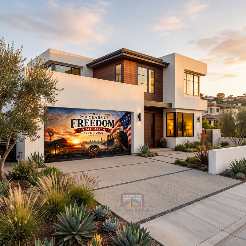 America Eternal Patriotic Garage Door Cover