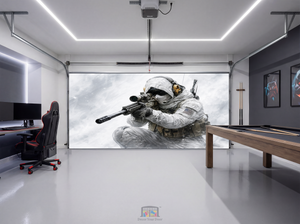 Arctic Marksman - Game Room Interior Garage Door Cover