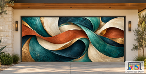 Sculptural Color Flow Art Garage Door Cover