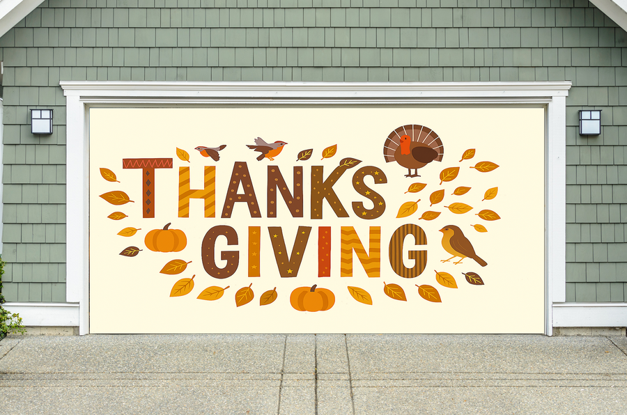 Bendiciones de otoño: Cubierta para puerta de garaje de Acción de Gracias