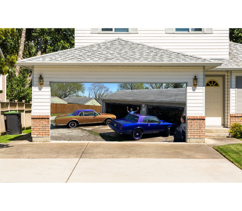 Custom Double Garage Door Cover