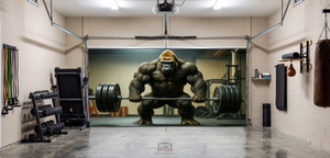 Beast Mode Gorilla Lift - Motivation Garage Door Cover