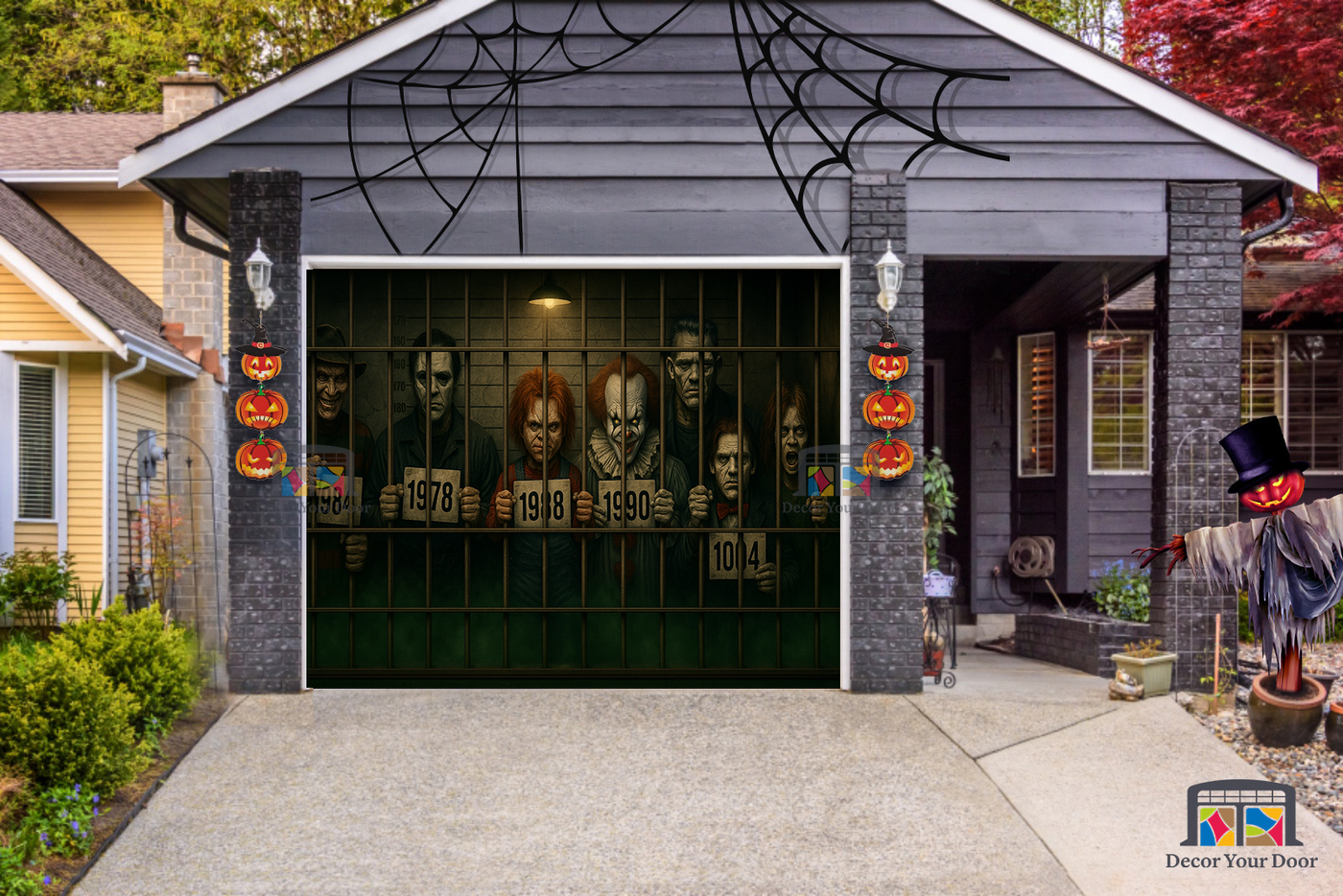 Behind Bars of Terror - Garage Door Cover