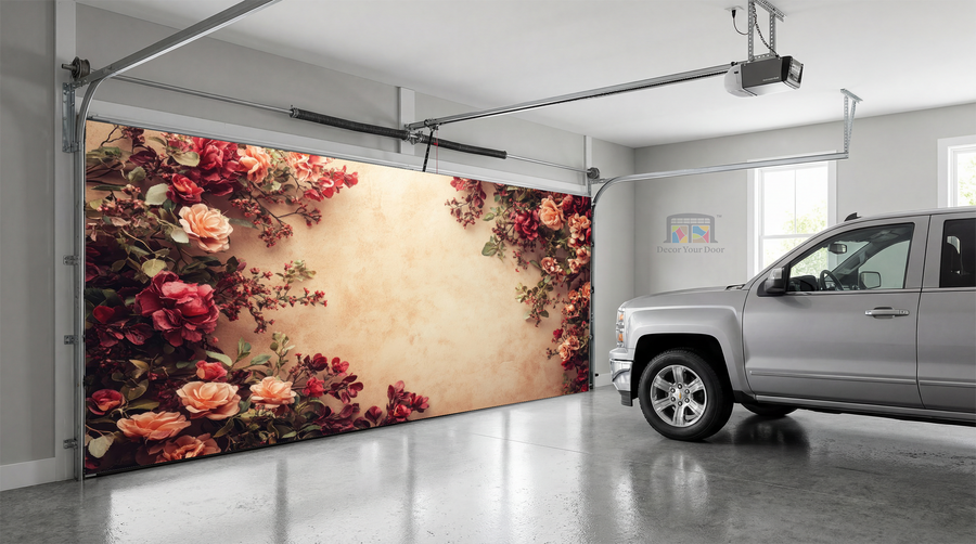 Blush Rose Harmony – Interior Garage Door Cover