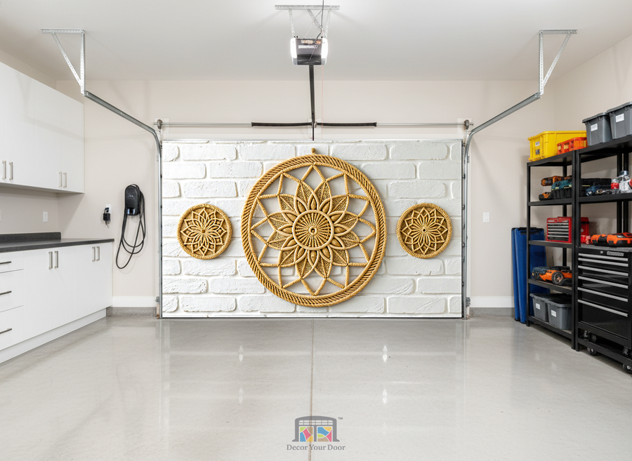 Boho Mandala Weave – Interior Garage Door Cover