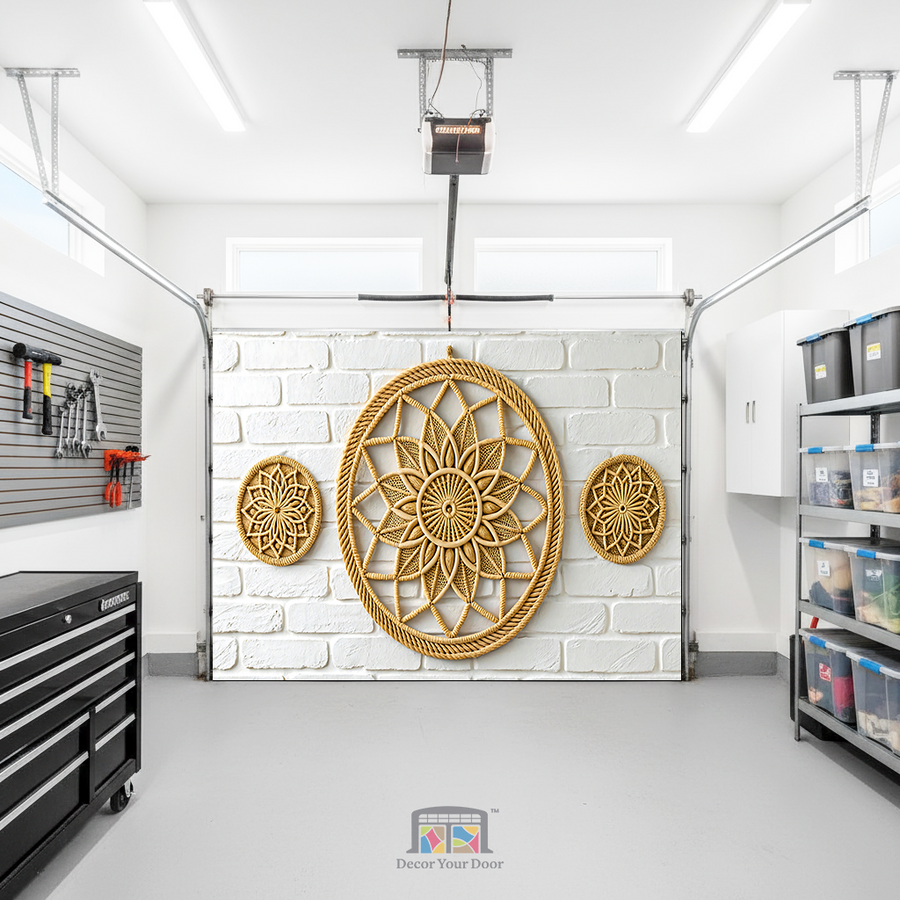 Boho Mandala Weave – Interior Garage Door Cover