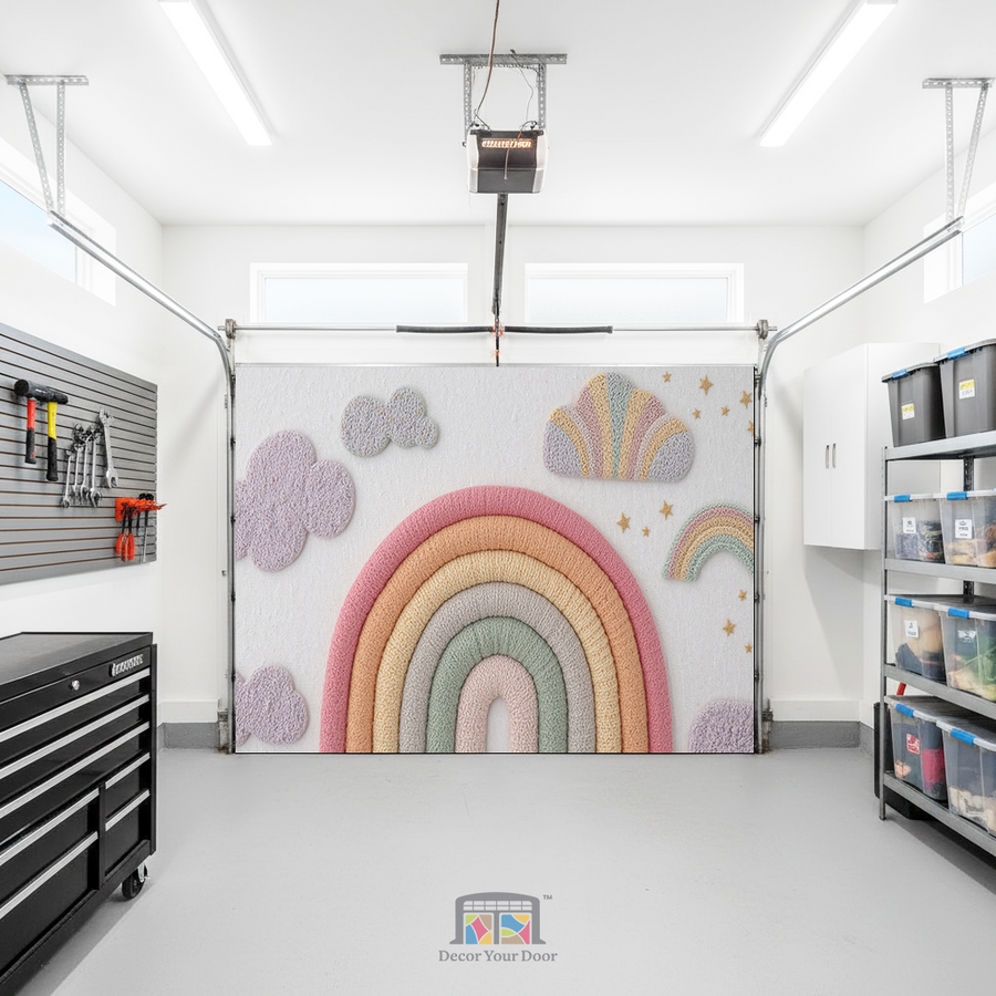 Boho Rainbow Dreams – Interior Garage Door Cover