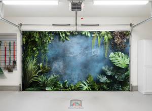 Botanic Blue Haven – Interior Garage Door Cover