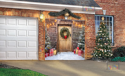 Charming Holiday Entrance Garage Door Cover Banner Decoration - Decor Your Door