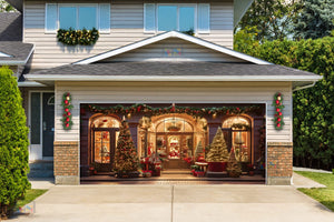 Charming Christmas Shopfront Garage Door Cover Banner Decoration - Decor Your Door