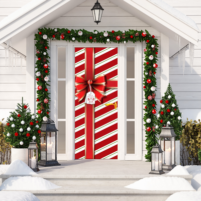 Christmas Present Design Front Door Wrap Cover Holiday Decoration