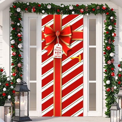 Christmas Present Design Front Door Wrap Cover Holiday Decoration