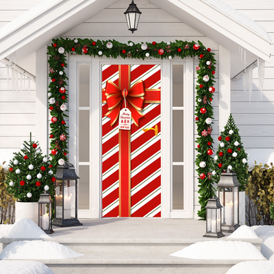 Christmas Present Design Front Door Wrap Cover Holiday Decoration
