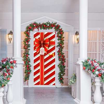 Christmas Present Design Front Door Wrap Cover Holiday Decoration